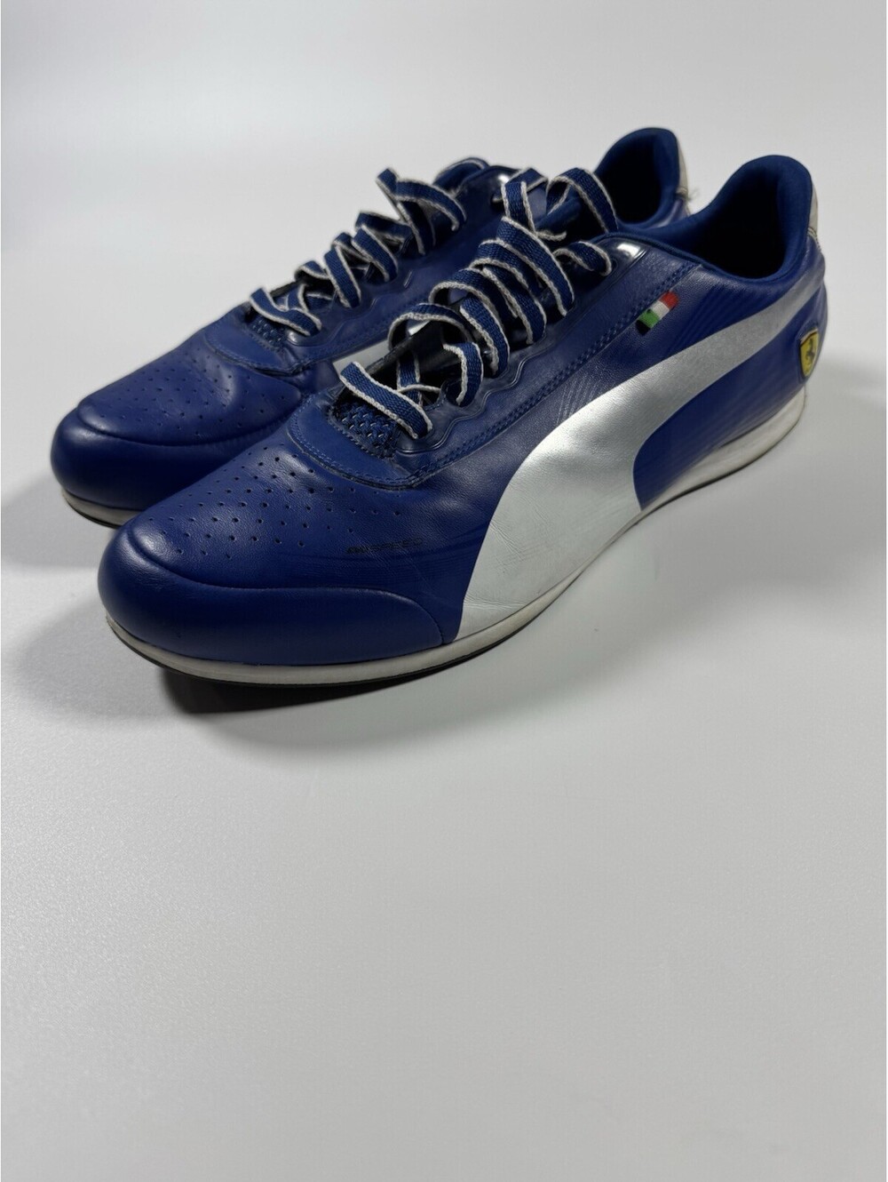 Puma evoSPEED Low SF Ferrari Blue Leather Driving Shoes Sneakers 304948-01 Sz 14